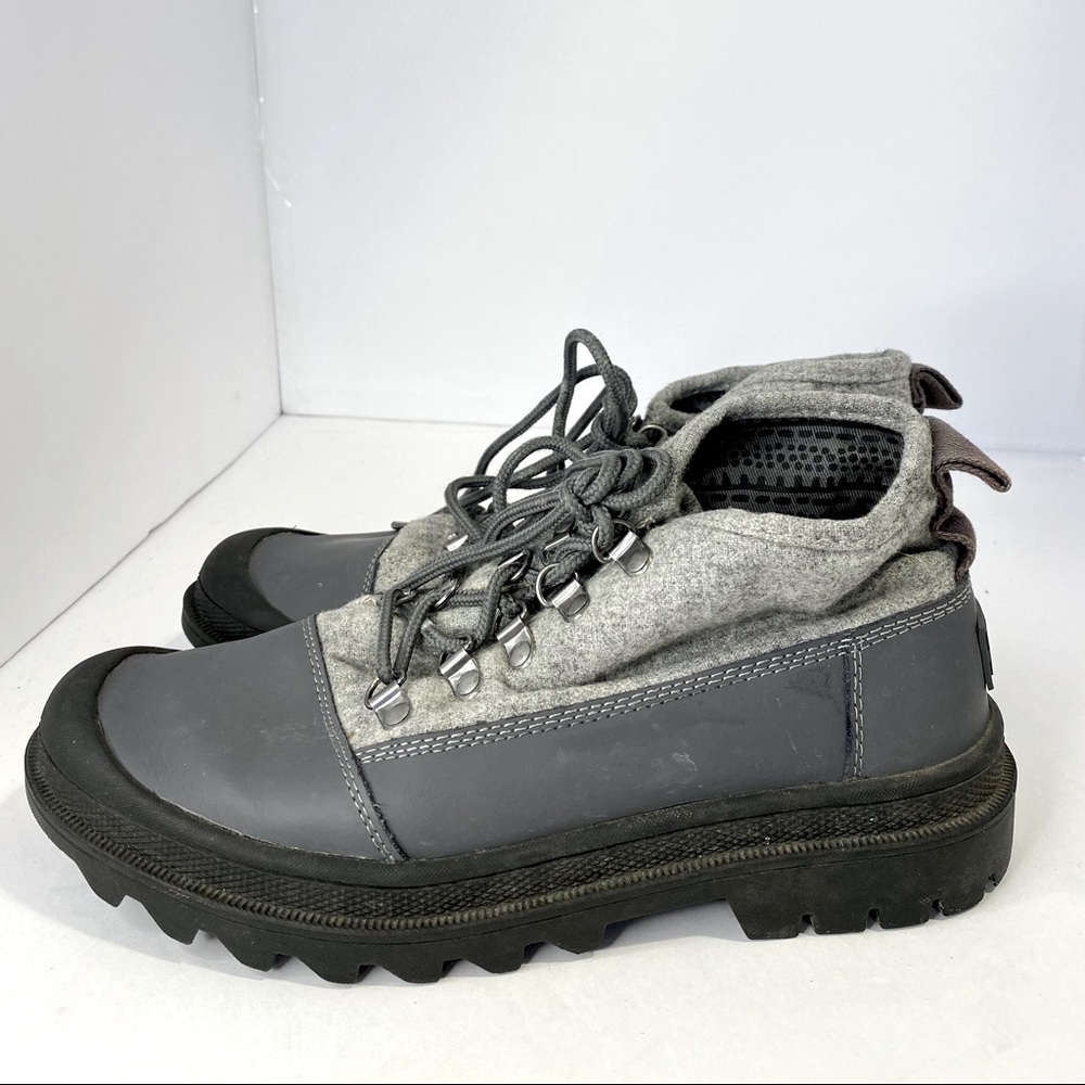 TOMS Women's Cordova Castlerock Grey Wool with Leather Ankle Boots Size 8/38.5